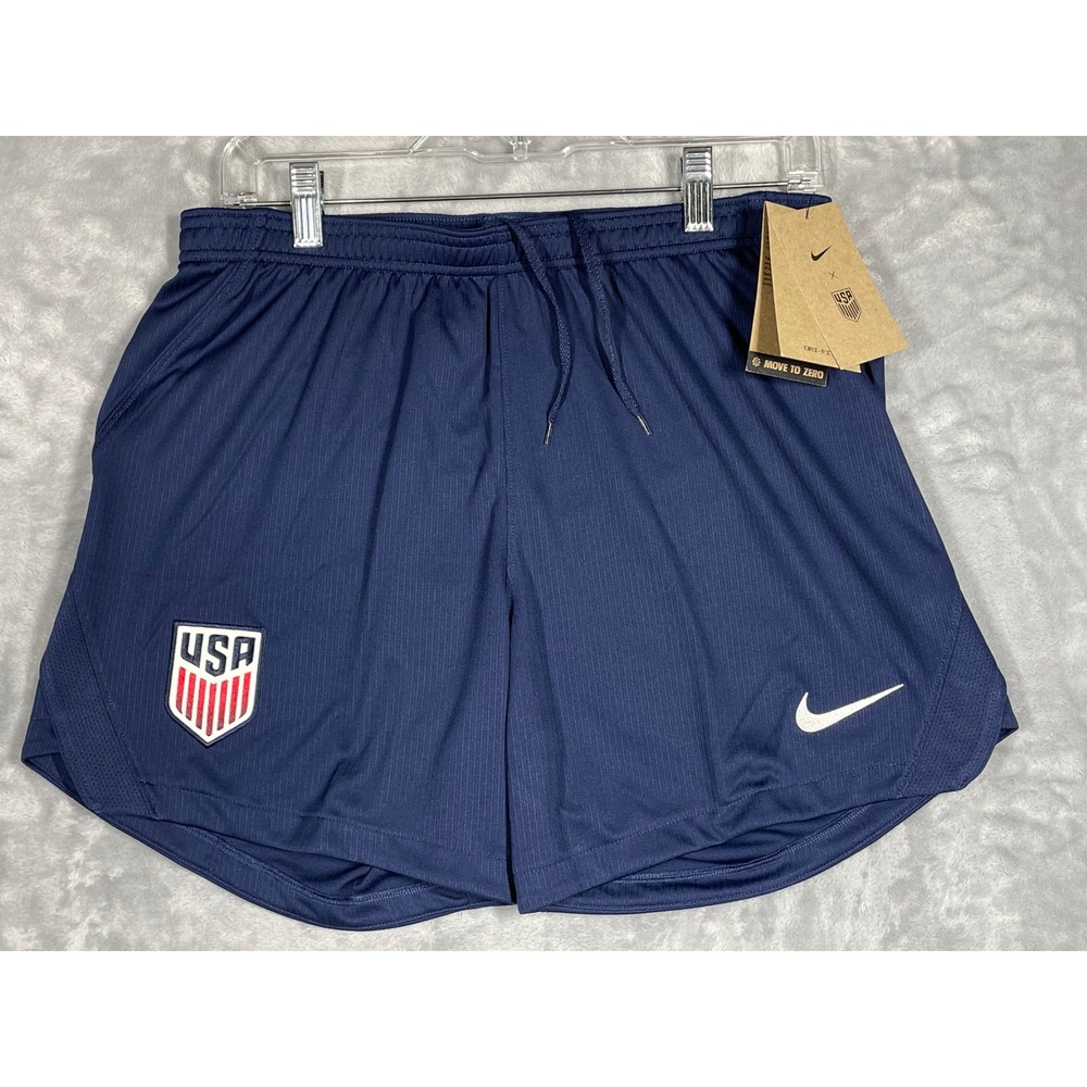 Nike USA Soccer Shorts Womens Medium Navy Blue Dri-FIT USWNT IB4598-410 NEW